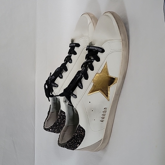 Golden Goose Shoes - GOLDEN GOOSE Superstar Gold Star Black Sequin White Black Sneakers Size 43 = 13